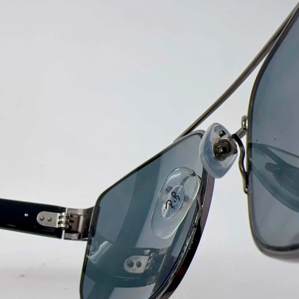 Ray-Ban RB3687 004/58 Polarized Sunglasses 58mm Gunmetal Blue Lens W/Case Italy